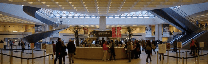 Information desk at the Louvre